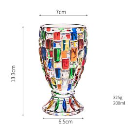 Stained Glass Vase Fruit Plate Jar Goblet Home Decor Utensils