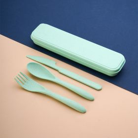 Wheat Creative Portable Cutlery Box Knife Fork Spoon Set