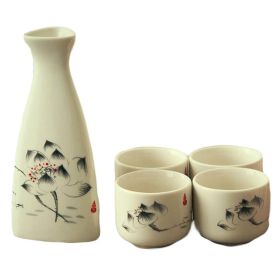 5 Pcs Traditional Ceramic Mini Japanese Sake Set