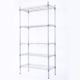 5-Shelf Adjustable, Heavy Duty Storage Shelving Unit , Steel Organizer Wire Rack