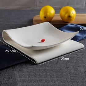 Square Household Folding Ceramic Plate European Style