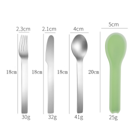 Student Travel Convenient Stainless Steel Cutlery Set