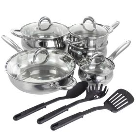 12 Piece Stainless Steel Set with Kitchen Tools